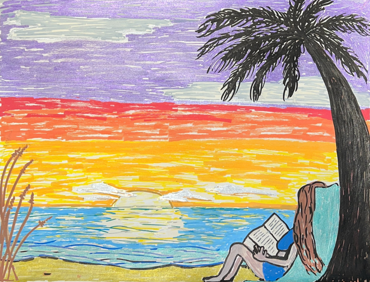 Day at the Beach (acrylic pen)