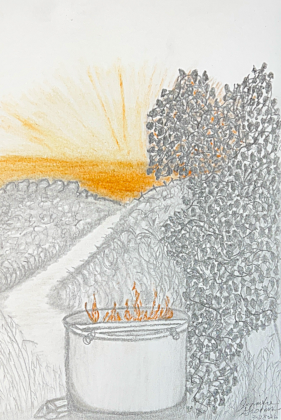 Sunset Beach Campsite (charcoal)