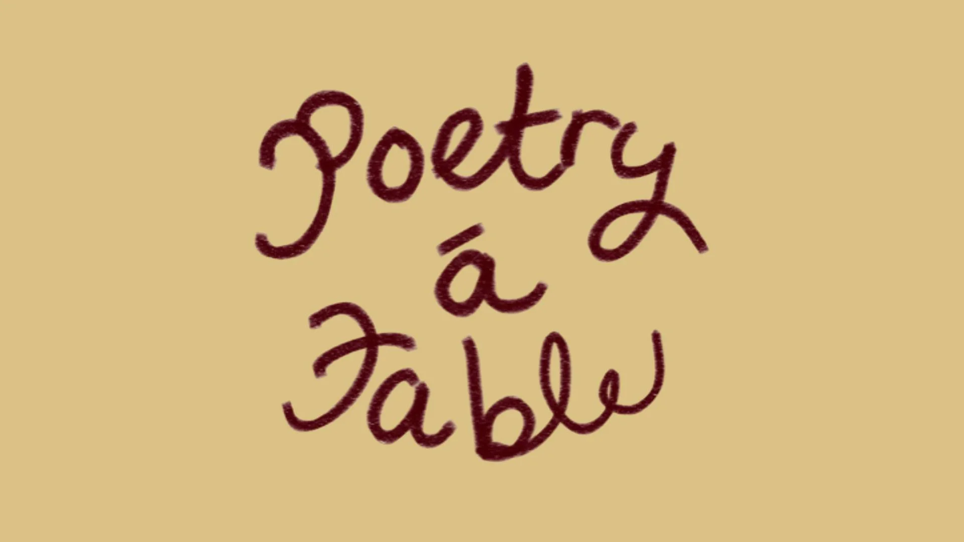 POETRY À TABLE