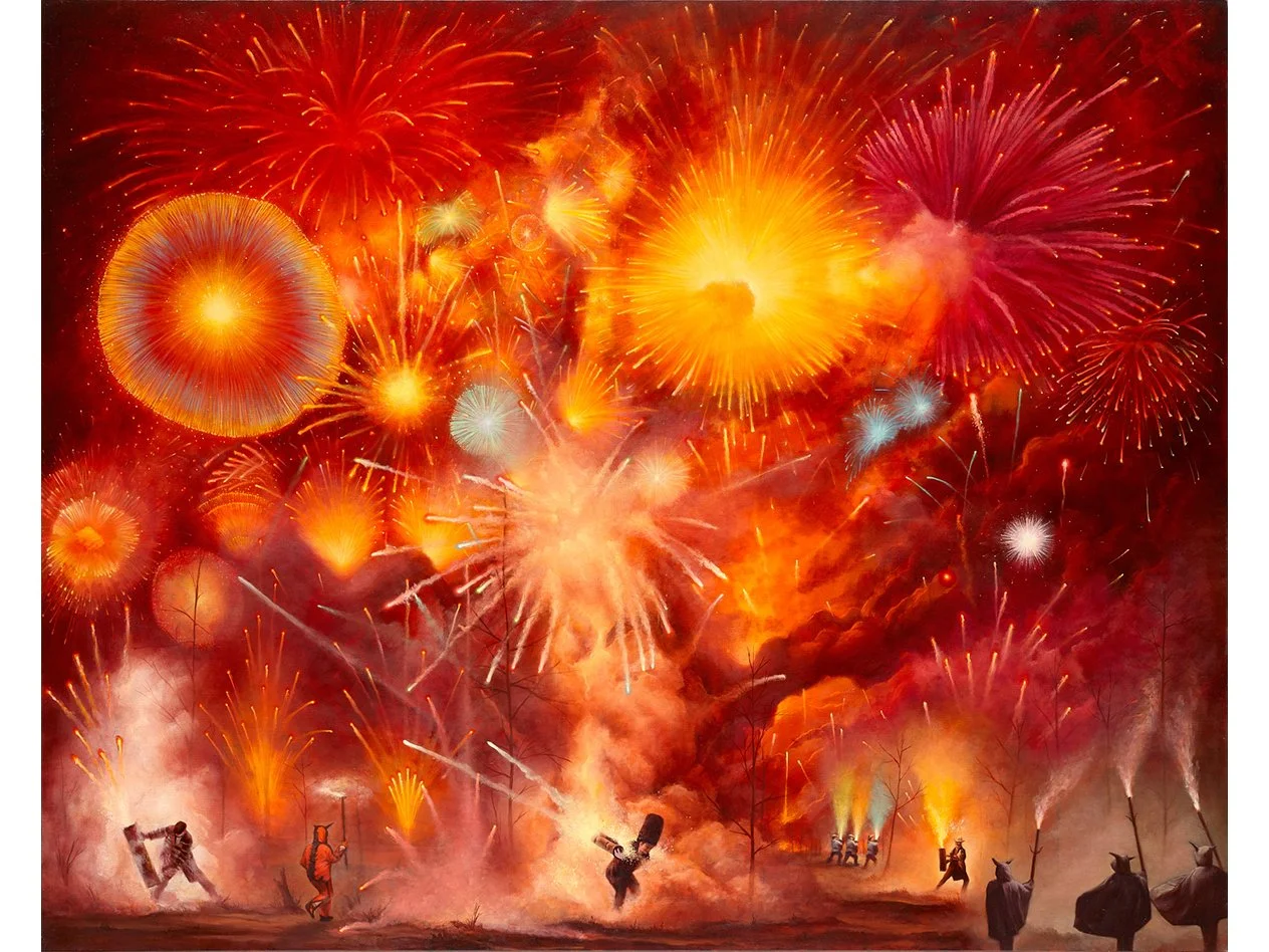   LES GRANDS ARTIFICES  
2025 
oil on canvas 
130 x 162 cm