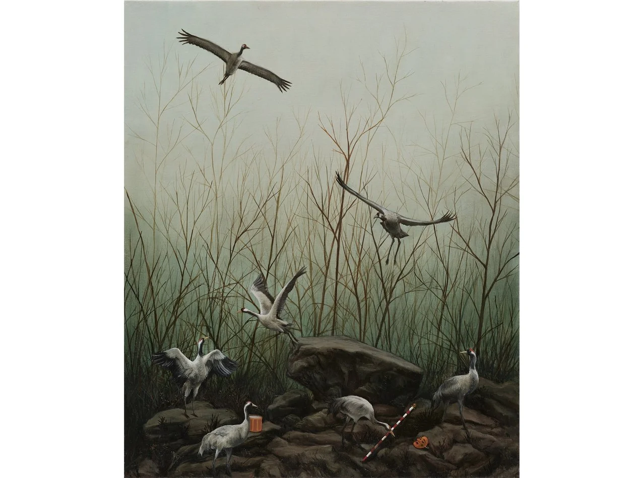   LES GRUES  
2025 
oil on canvas 
60 x 50 cm