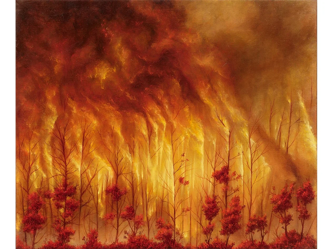   RIDEAU DE FEU  
2025 
oil on canvas 
50 x 60 cm