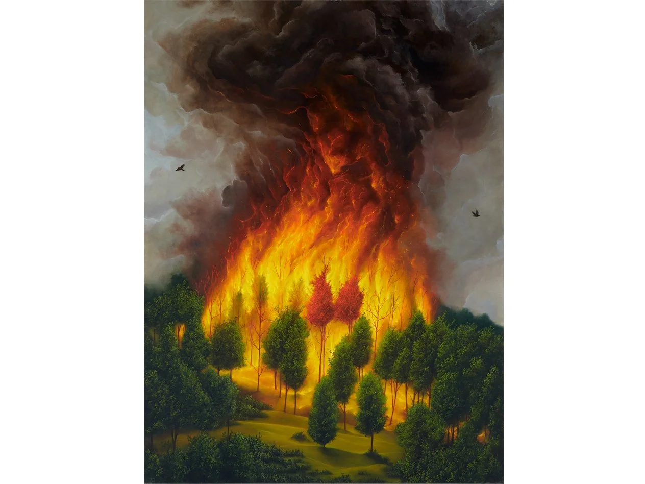   LE COEUR DU BRASIER  
2025 
oil on canvas 
130 x 97 cm