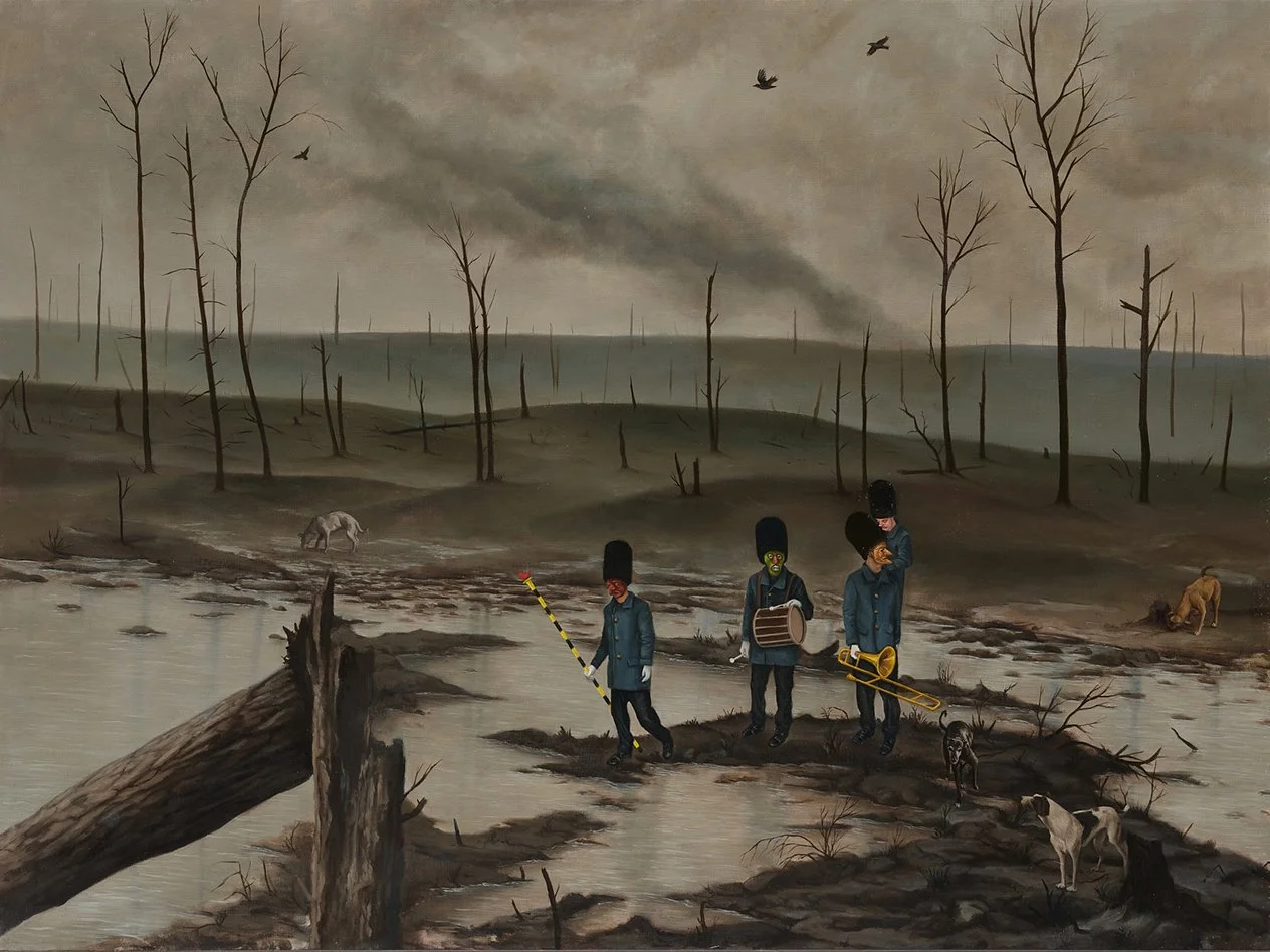   LA FANFARE PERDUE  
2025 
oil on canvas 
97 x 130 cm