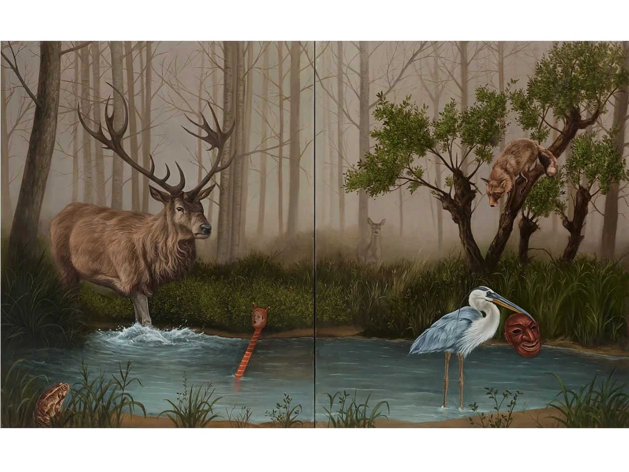   LE BÂTON DU FOU  
2025 
oil on canvas 
100 x 162 cm