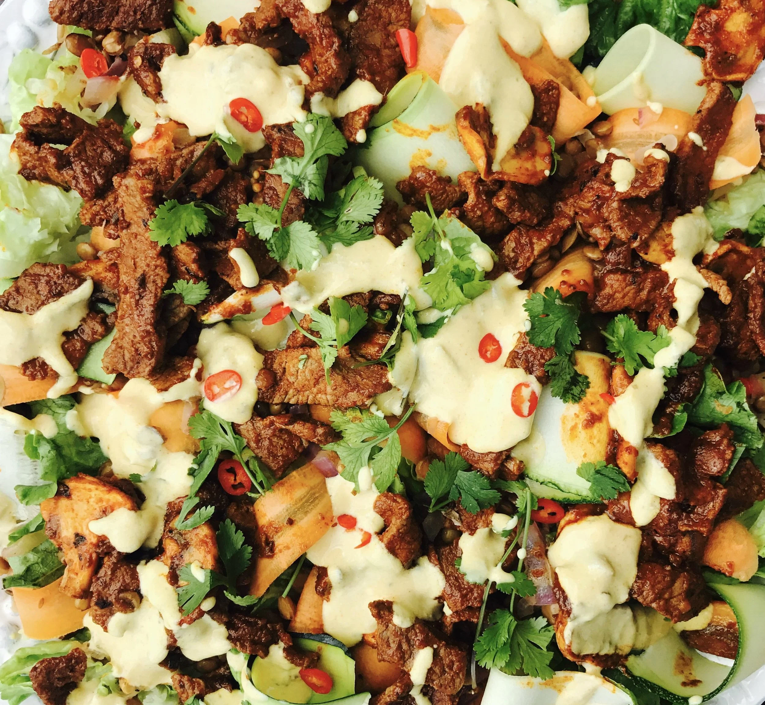 Tandoori Chicken and Lentil Salad