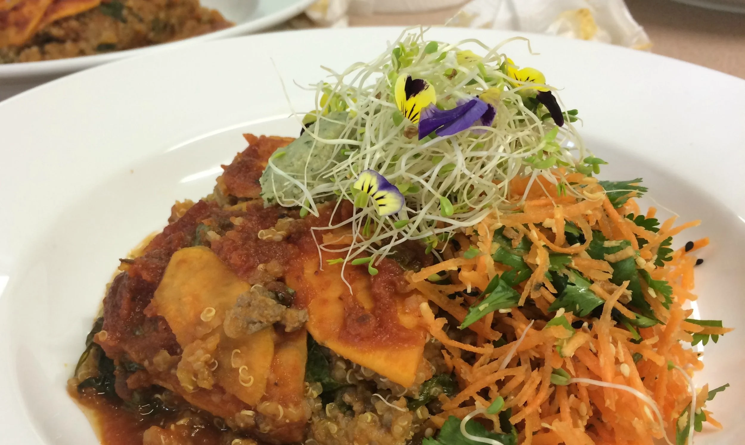 Kumara, Lentil and Spinach Layer Cake