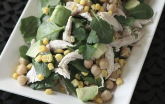 Chicken, Corn and Chickpea Salad