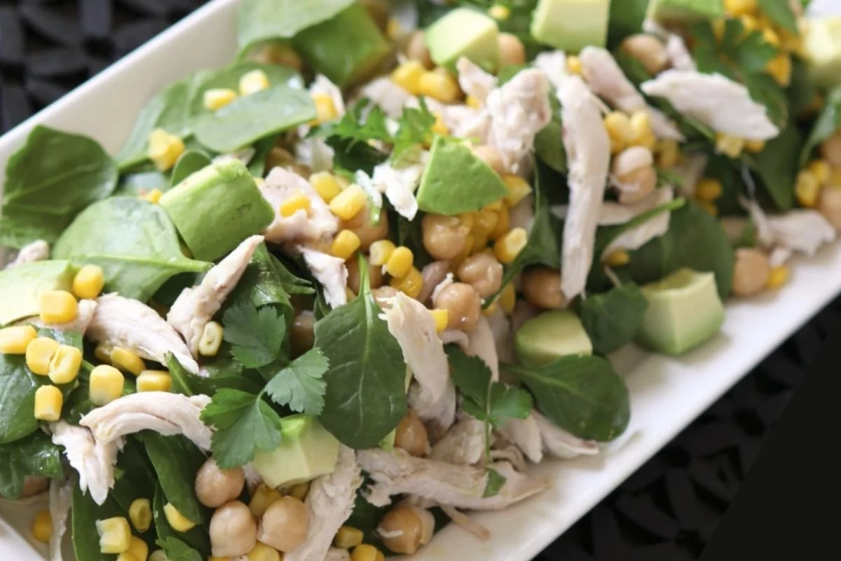 Chicken, Corn and Chickpea Salad
