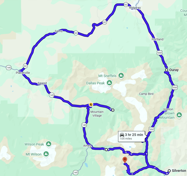 Traveling the Silverton–Telluride Loop