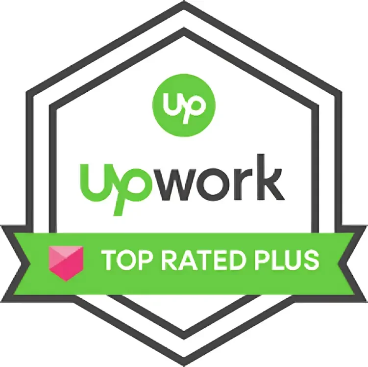 top rated plus on upwork logo.