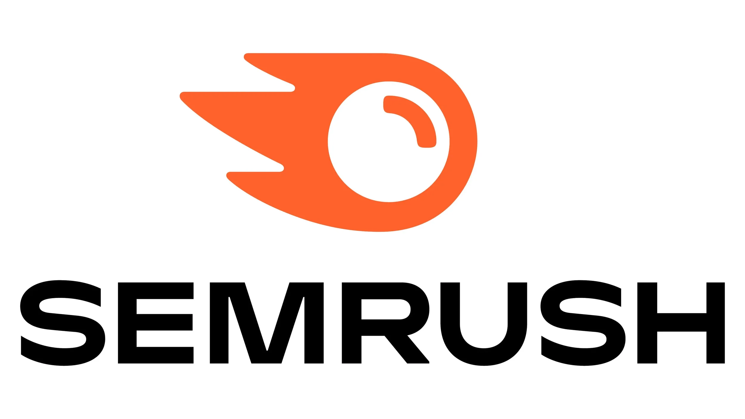 Logo with an orange stylized comet or fireball and a clock face, and the word 'SEMURUSH' in bold black letters underneath.