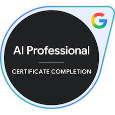 Google AI Professional Certificate badge