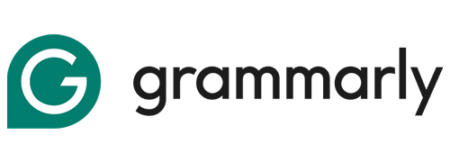 The Grammarly logo featuring a green circle with a white 'G' inside, next to the word 'grammarly' in black text.