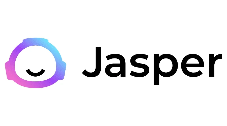 Logo of Jasper, featuring a stylized, multicolored circular design with a smiling face, followed by the word 'Jasper' in bold black letters.