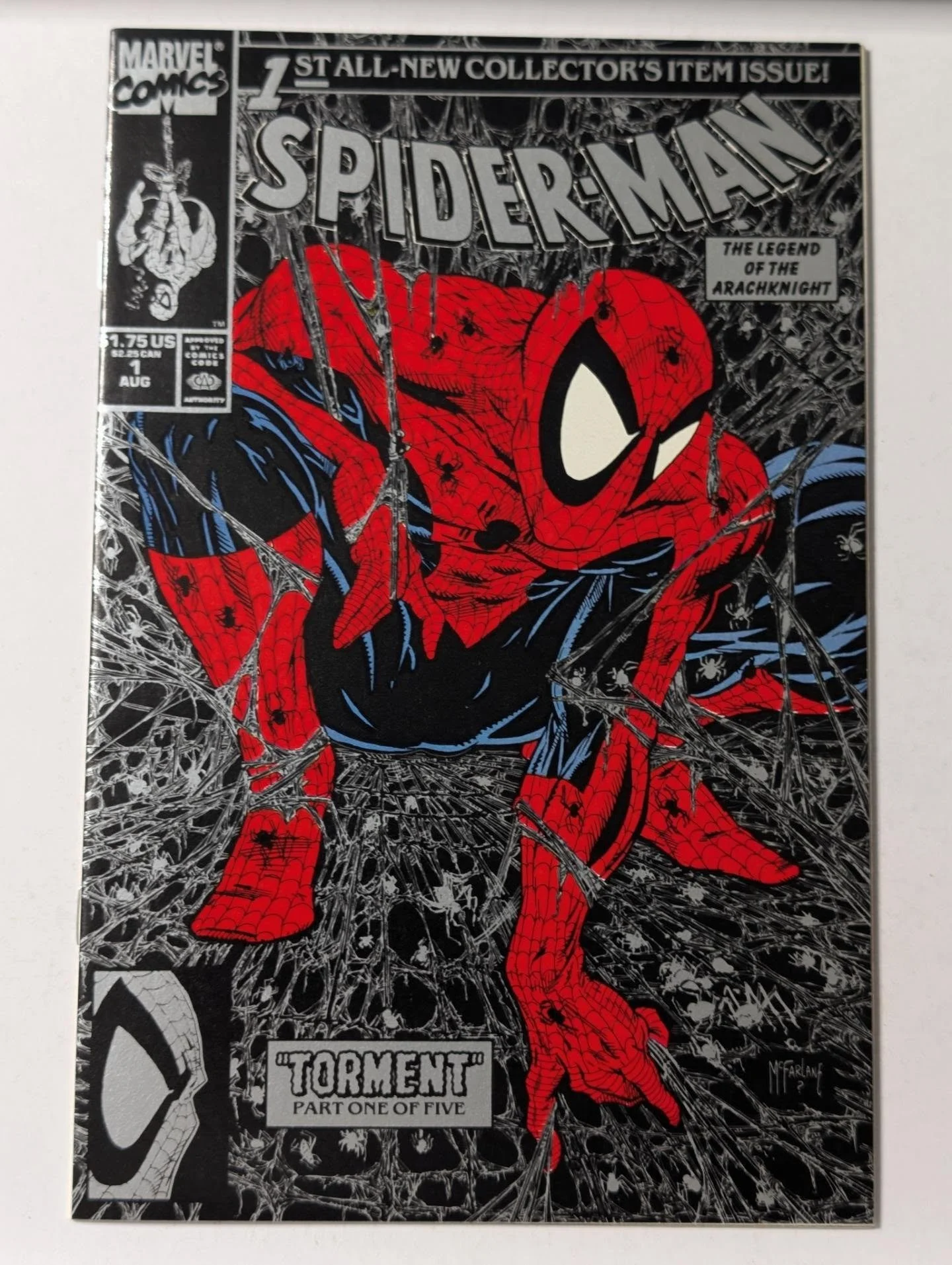 Spider-Man #1 Silver Direct Edition Todd McFarlane