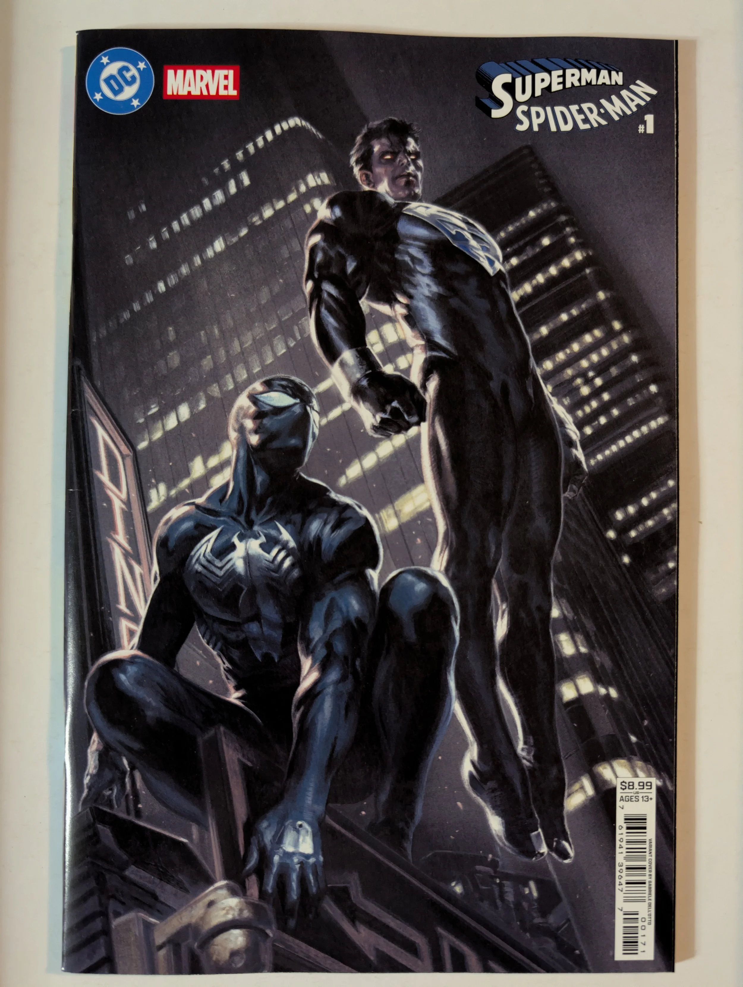 Superman Spider-Man #1 (One Shot) Cvr G Superman Black & Spider-Man Black