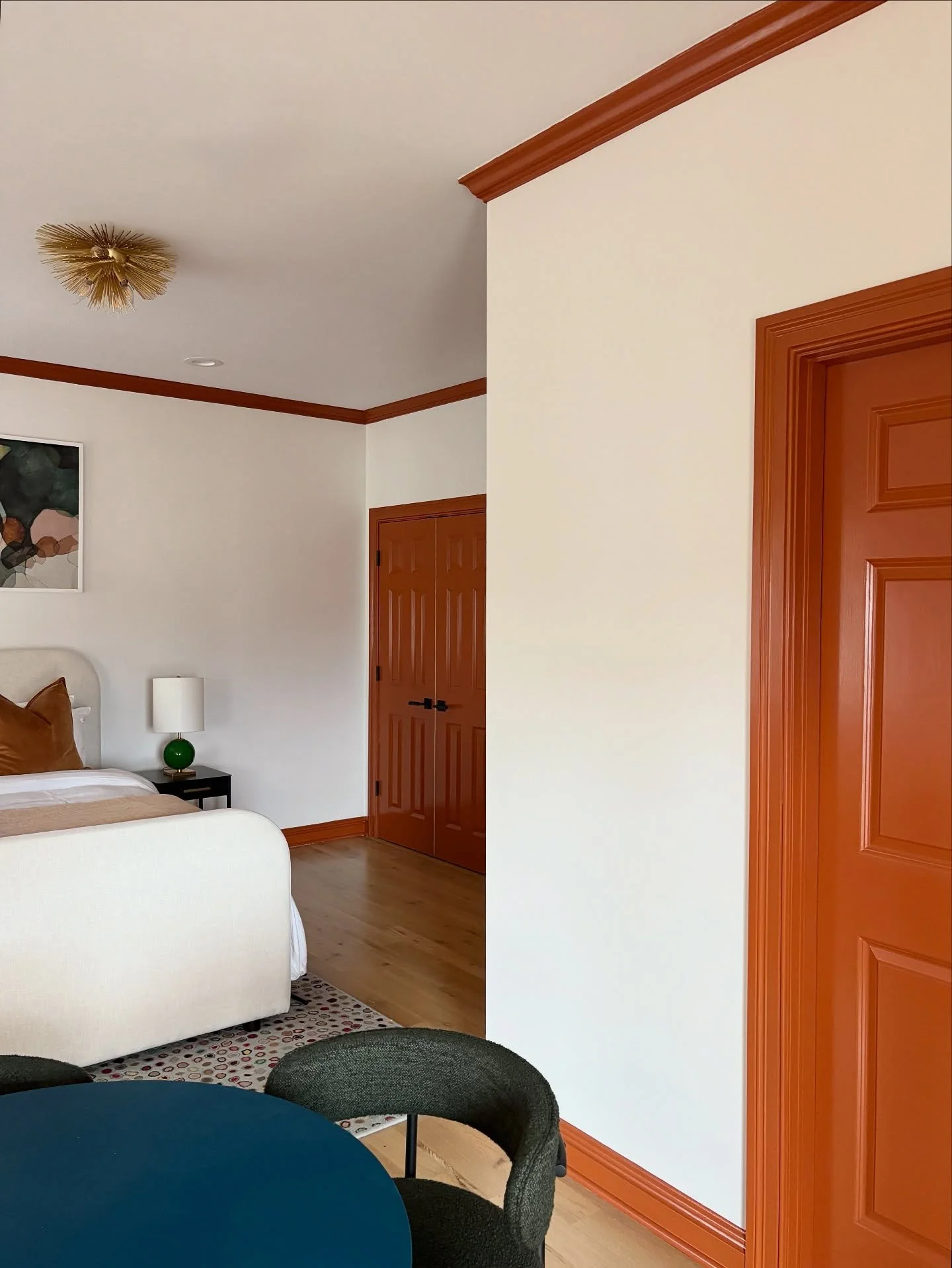Contrast trim forever &amp; always 🧡

Furniture selections were made during my time employed by Wildman Chalmers.