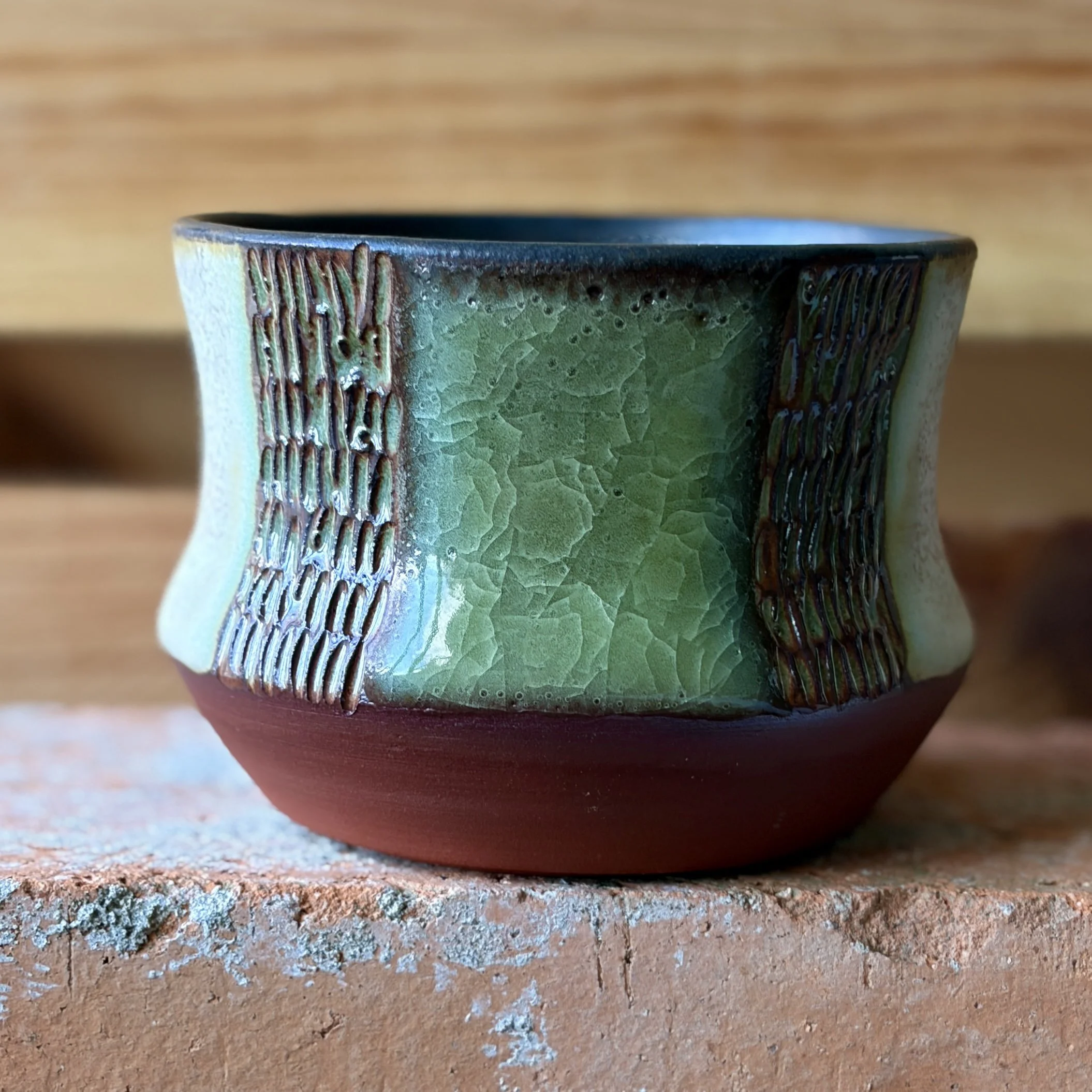 Green Crackle Mug - 8oz
