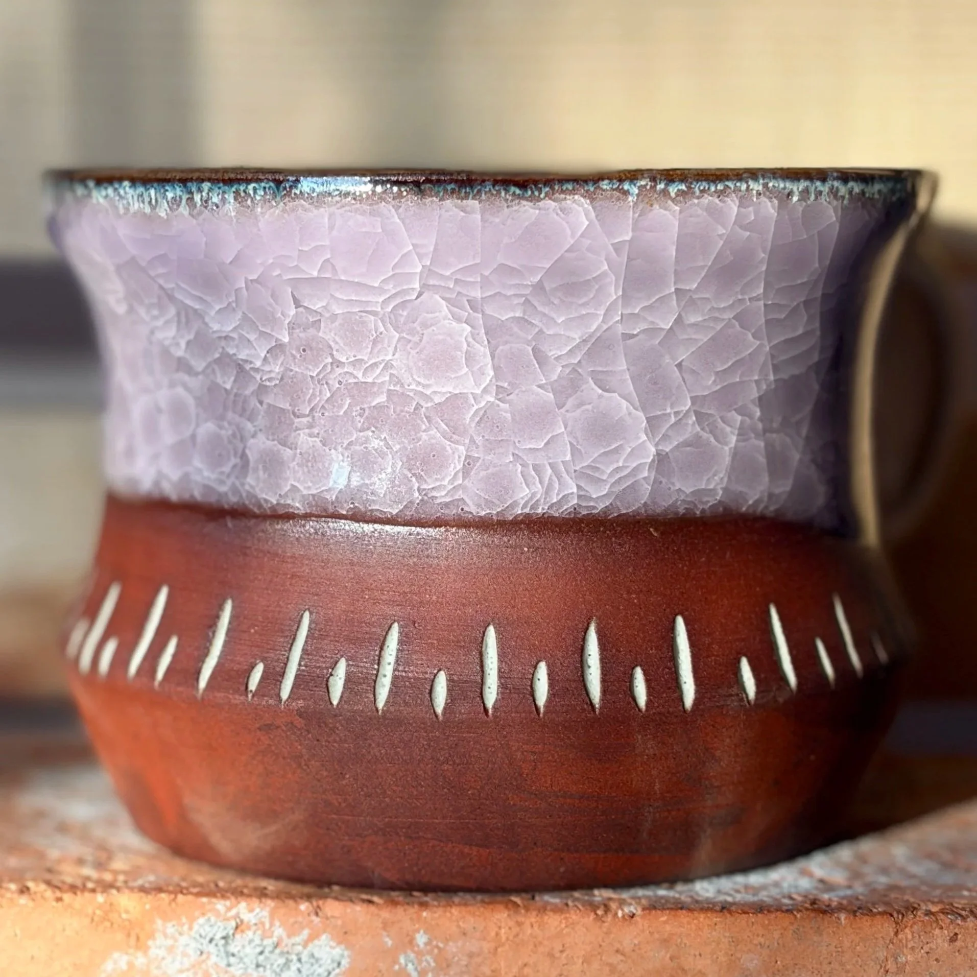 Lavender Crackle Mug - 10 oz