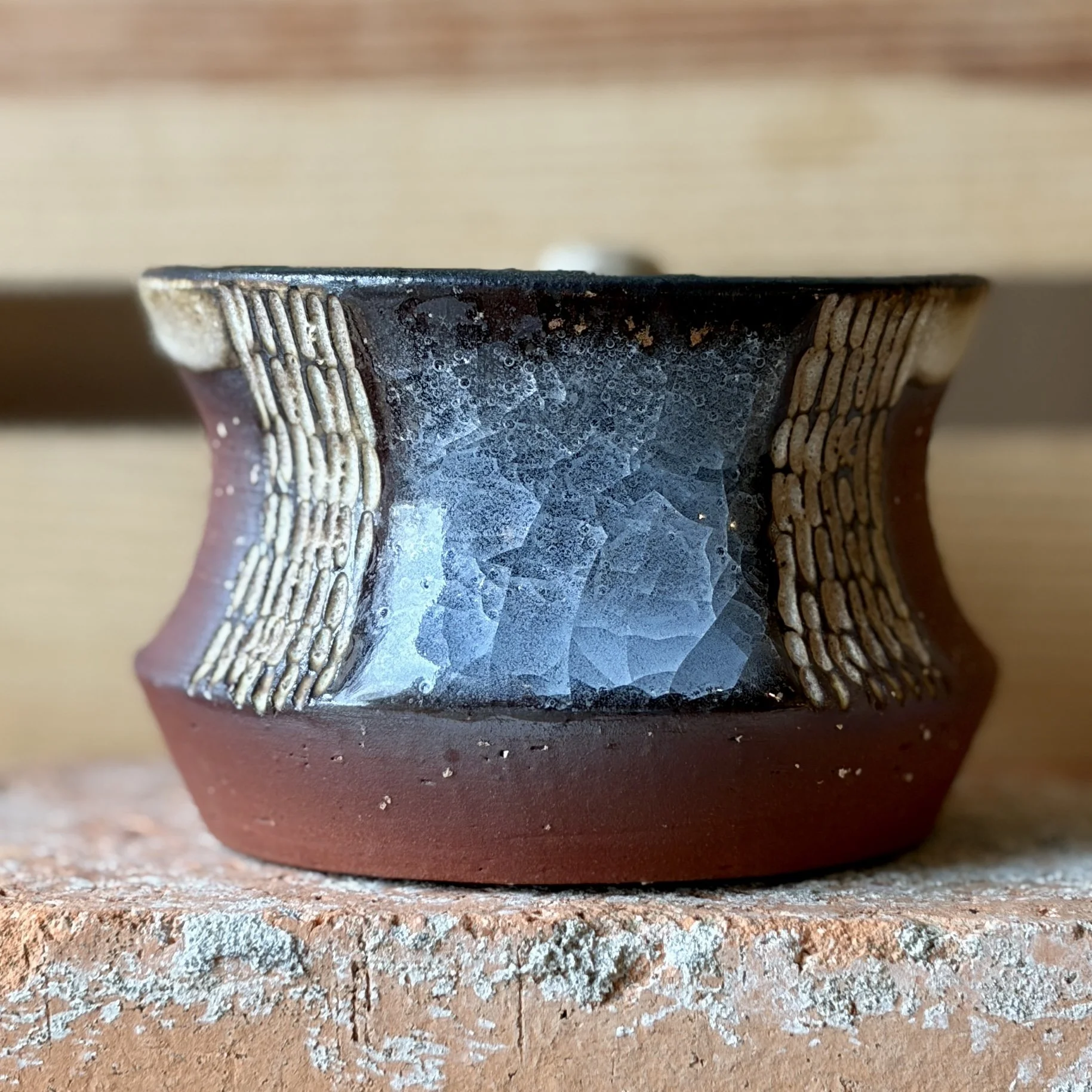 Blue Crackle Espresso Mug