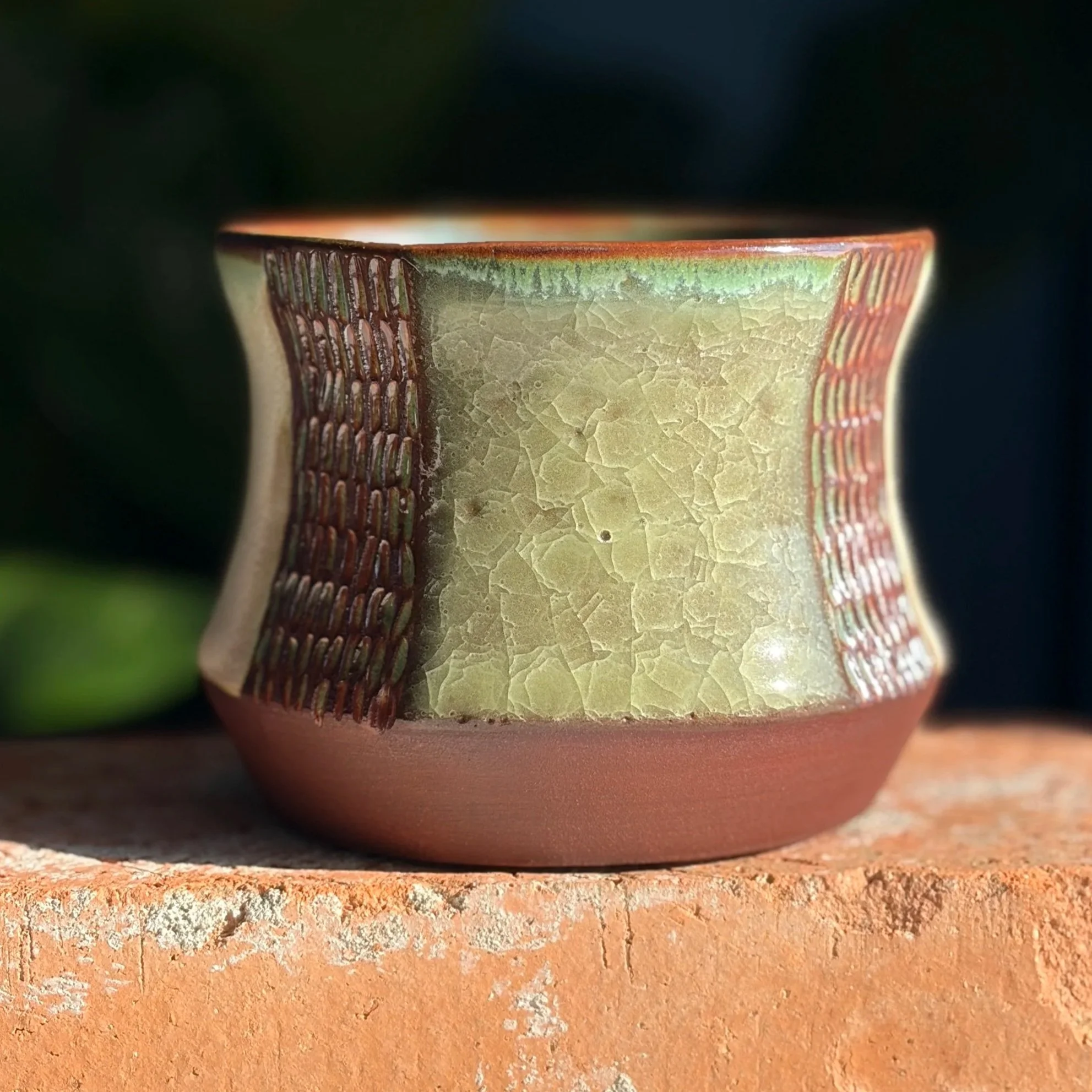 Green Crackle Mug - 10oz
