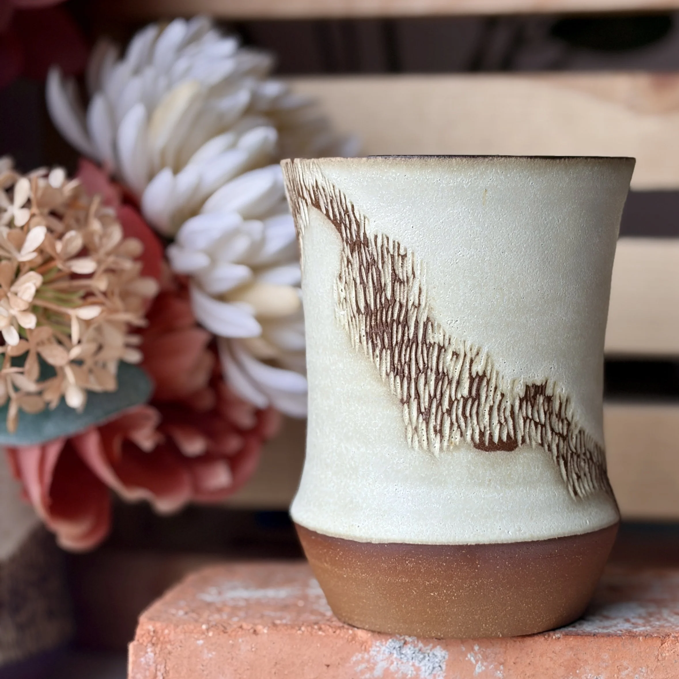 Creamy Stone Tumbler - 16oz