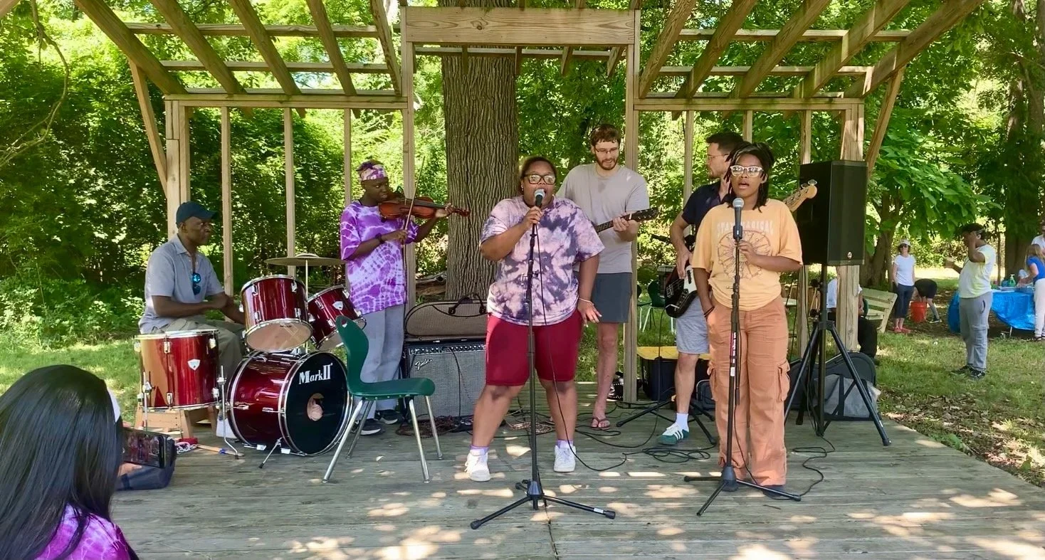 friends jamming at Maker Fest 2025