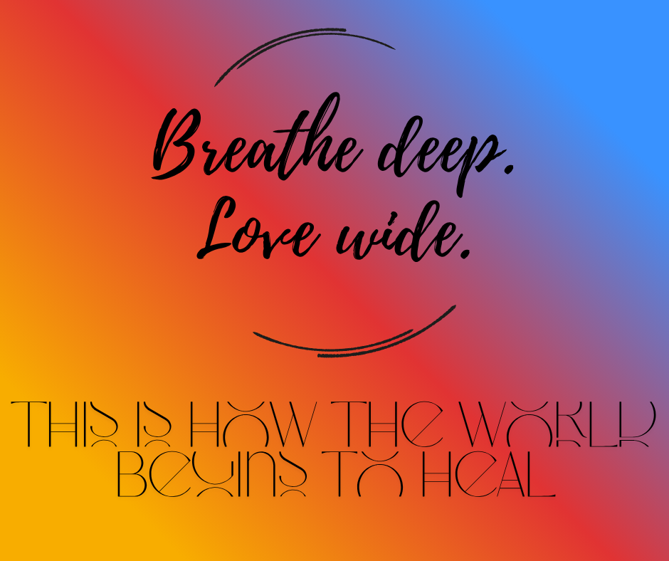 This is how the world begins to heal