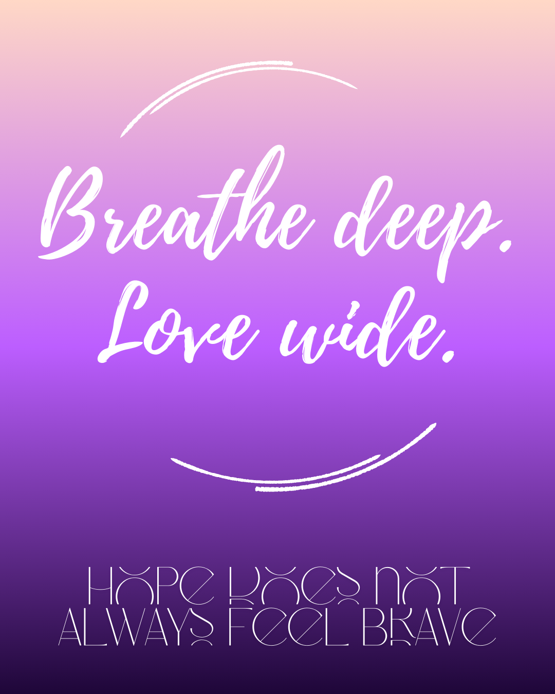 Hope does not always feel brave