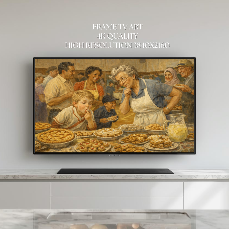 Classic Norman Rockwell Style Samsung Frame TV Art 4K Wallpaper Digital Download Vintage Americana Illustration Retro Rural Scenery Screensaver