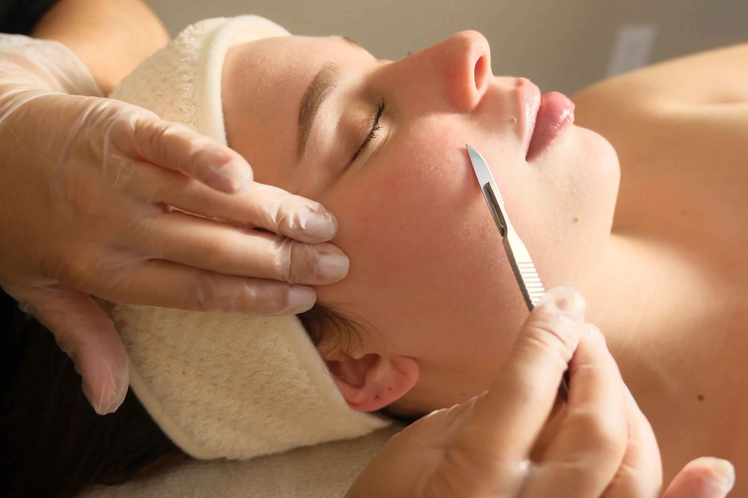 Hydrafacial with dermaplaning glow facial at Brickell Miami med spa
