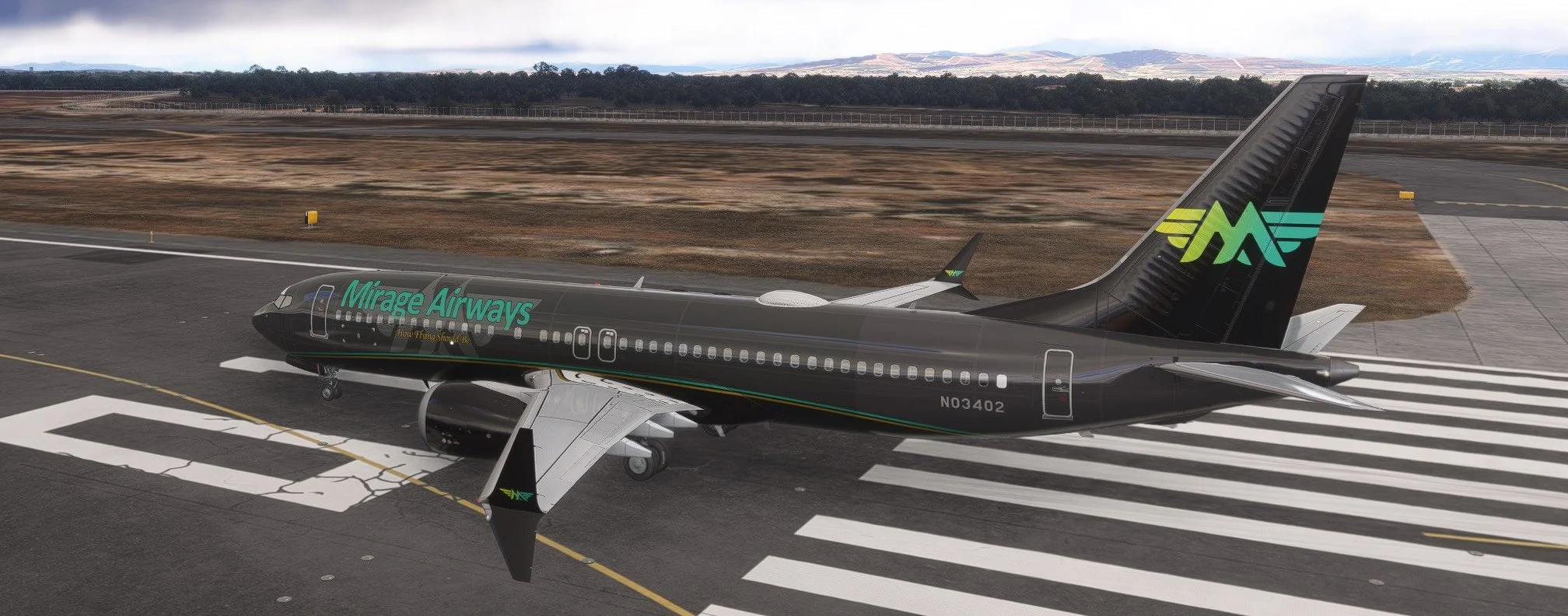 Brand New MIrage AIRWAYS BOEING 737 MAX 8 Leaving RCL Livery Developer.
