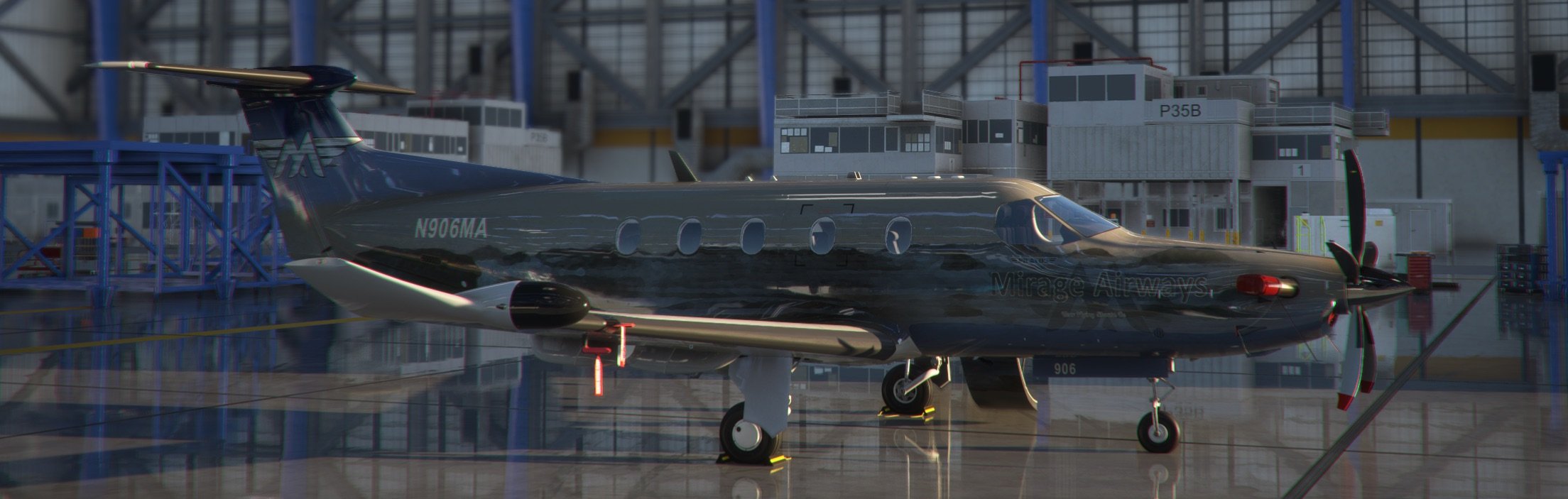 CARENADO/SWS PC12NGX
The Pilatus PC-12 NGX has a maximum cruise speed of 290 KTAS (knots true airspeed), a maximum range of 1,803 nm (nautical miles), and a service ceiling of 30,000 feet. It also has a takeoff distance of 2,485 feet over a 50-foot