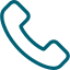Icon of a blue telephone receiver.