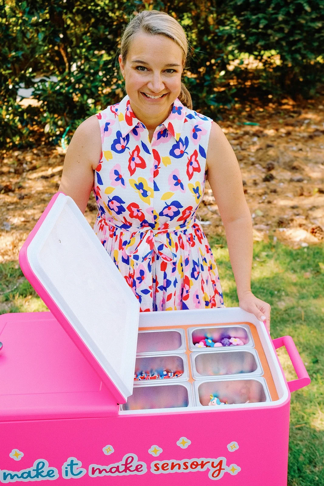 Melissa with "ice cream cart" 