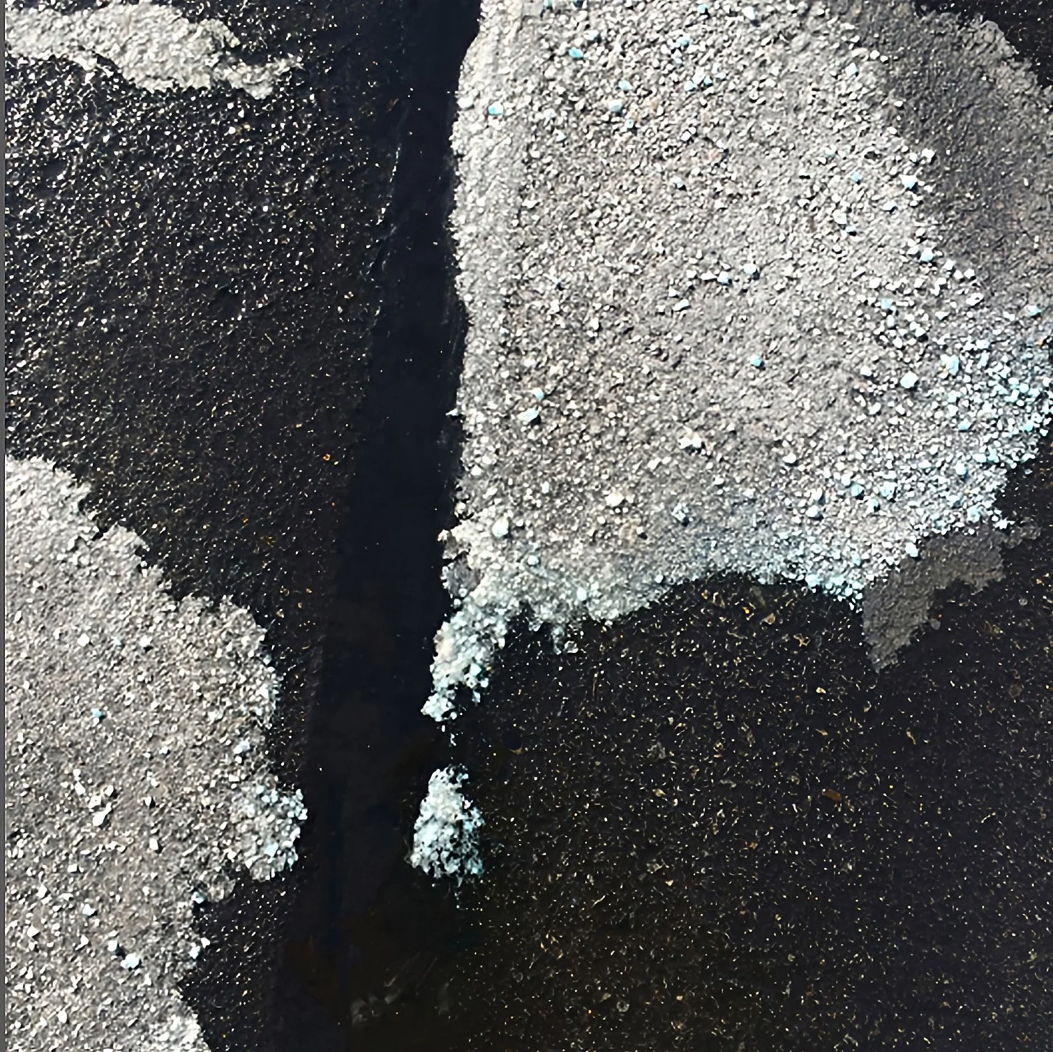 Rock Salt on Asphalt