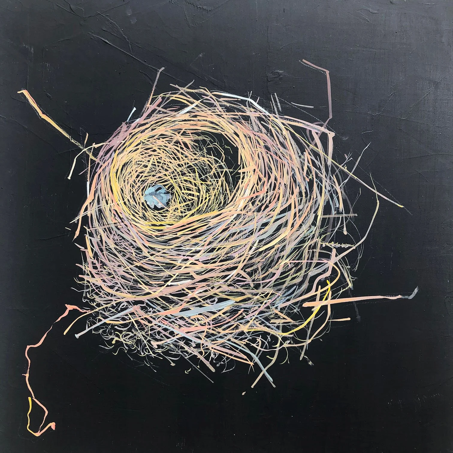 Nest Architecture  12" x 12" Acrylic on Panel