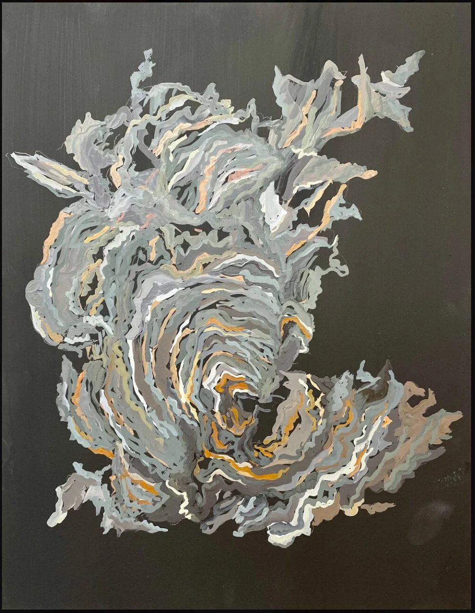 Wasp Nest  14" x 11" Acrylic on Panel