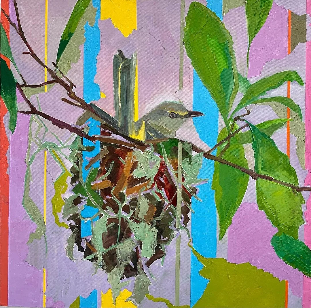 Vireo Nesting  24" x 24" Oil on Canvas