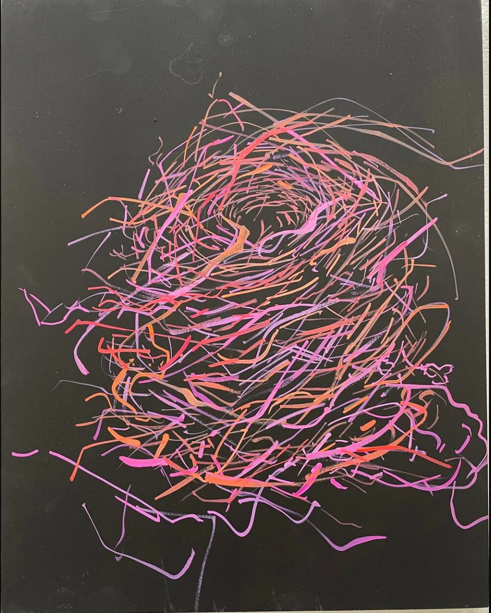 Night Nest  14" x 11" Acrylic on Panel