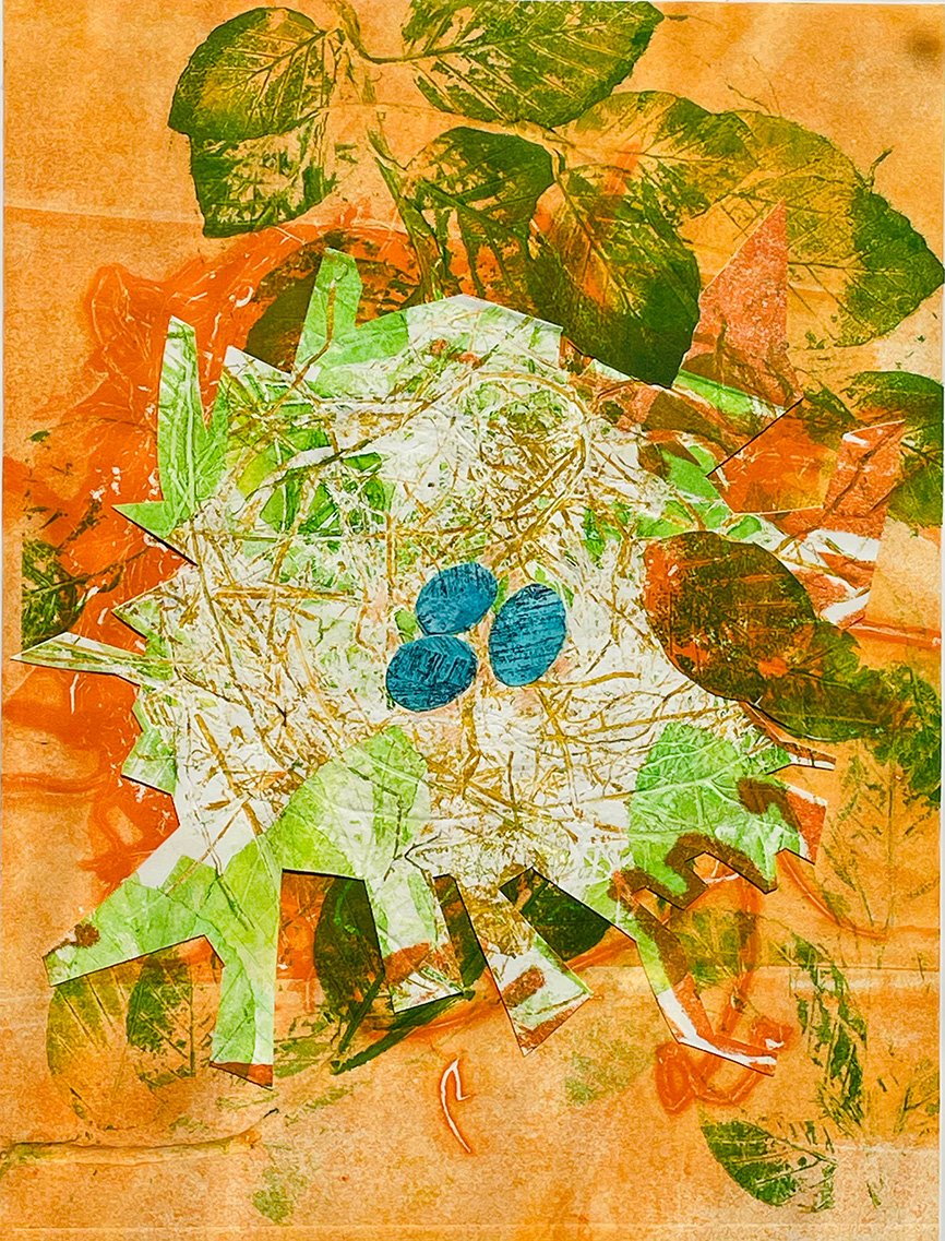 Robin's Nest I  11" x 14" Monoprint