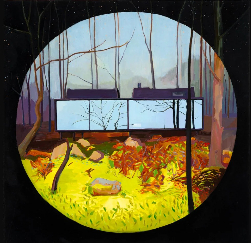 Cabin in the Woods  30" x 30" Oil on Canvas