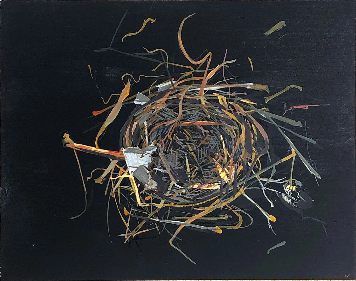 Scattered Home 2  12" x 12" Acrylic on Panel