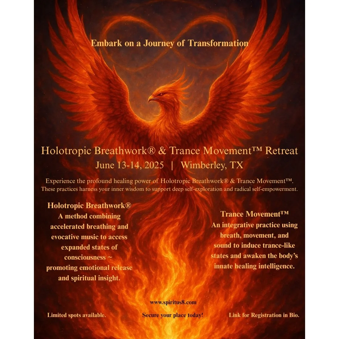 🔥 Limited Spots Available!
✨ Holotropic Breathwork&reg; &amp; Trance Movement&trade; Retreat
📍 Wimberley, TX | June 13&ndash;14, 2025👉 Register today &mdash; Link in bio!
🌐 www.spiritus8.com