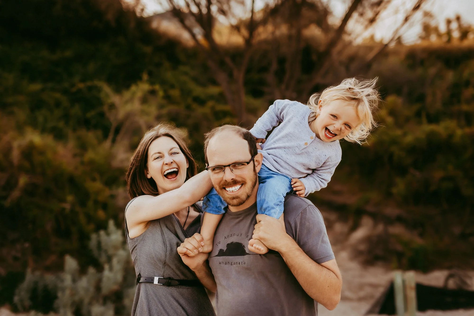 Tasmanian family photography session at the beach