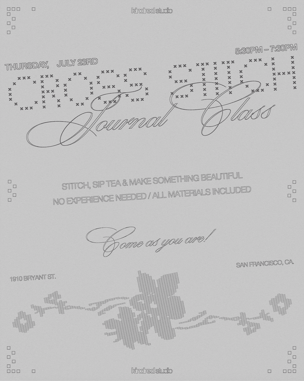 Cross Stitch Journal Class