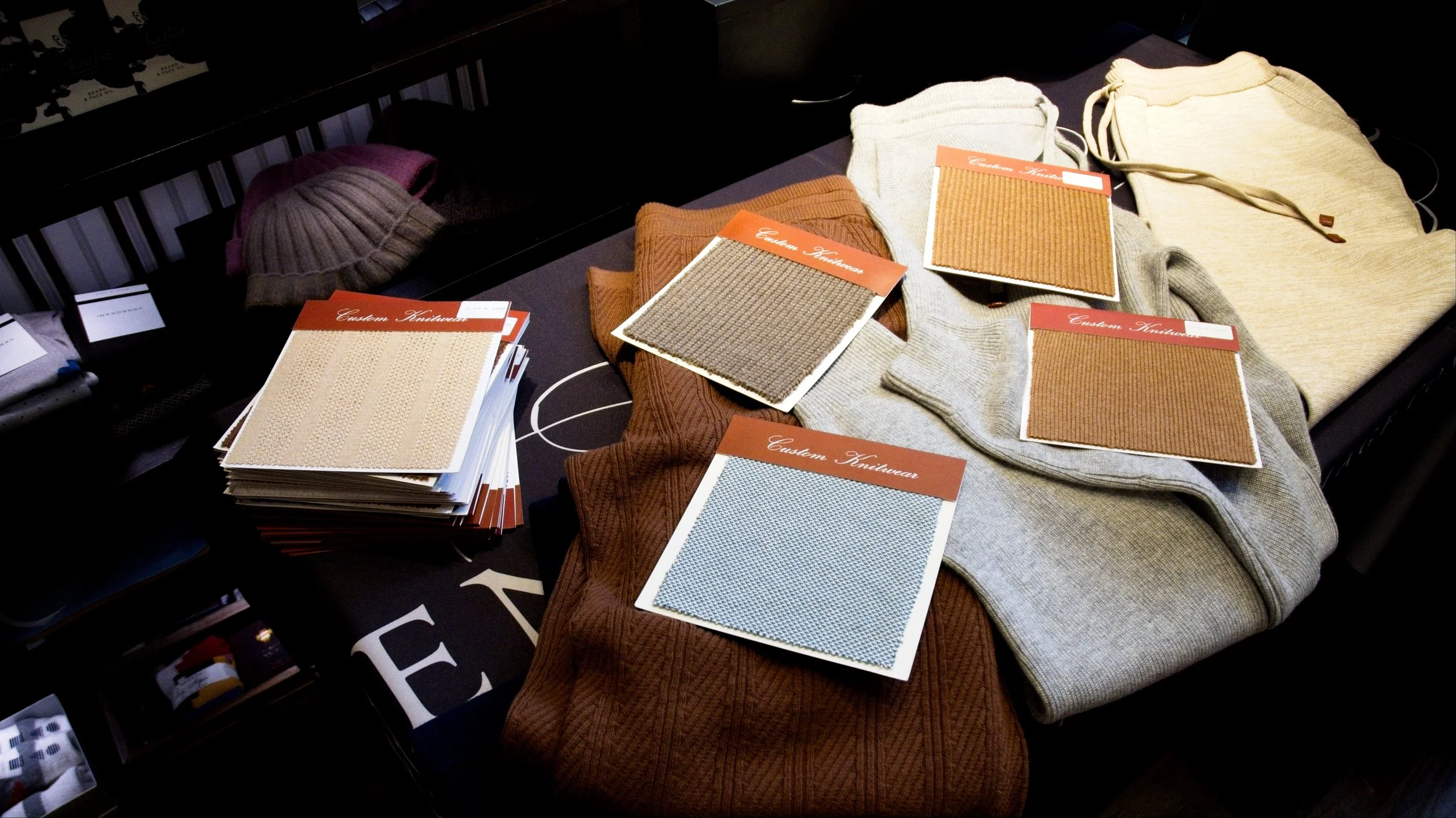 Custom clothes and swatches. Philadelphia, Henry Davidsen.