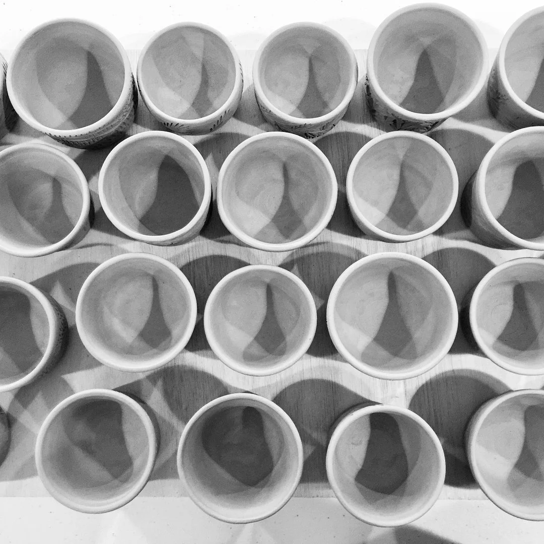 Almost finished...lots of pots for a friend's wedding!