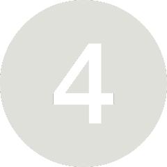 Number 4 in a grey circle with a white background